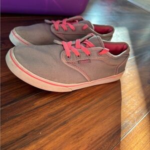 Vans Kids Sneakers -Grey with Pink Laces